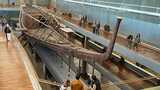 Egypt museum restores ancient boat as visitors watch